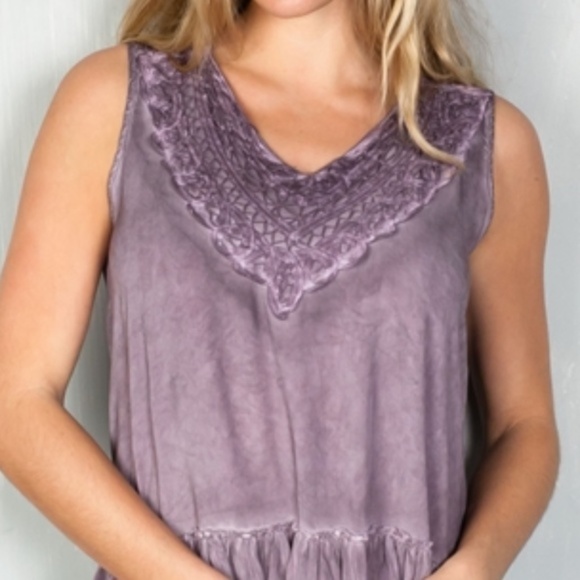 DUSTY MAUVE TIER SHIFT DRESS - Picture 3 of 4